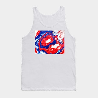 Red, White and Blue Paint Hydro dip Tank Top